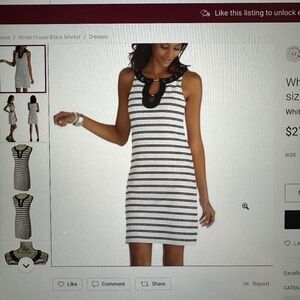 White House Black Market sleeveless black and white dress, size XXS, brand new